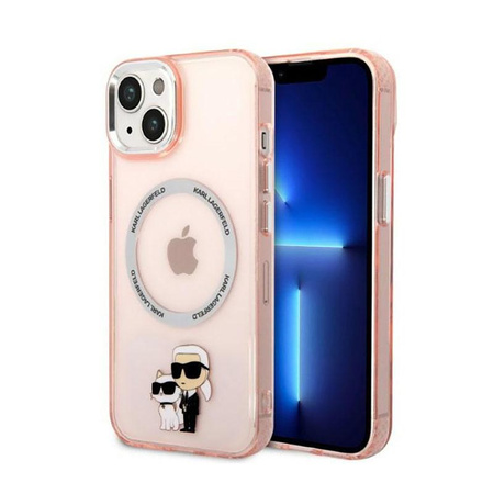 Karl Lagerfeld IML NFT Karl & Choupette MagSafe - Hülle für iPhone 14 (Pink)