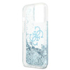 Pouzdro Guess Liquid Glitter 4G Big Logo - iPhone 13 Pro Max (modré)