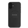 Guess Grained Ring MagSafe - Pouzdro iPhone 16 Plus (černé)