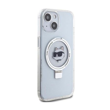 Karl Lagerfeld Ring Stand Choupette Head MagSafe - iPhone 15 tok (fehér)