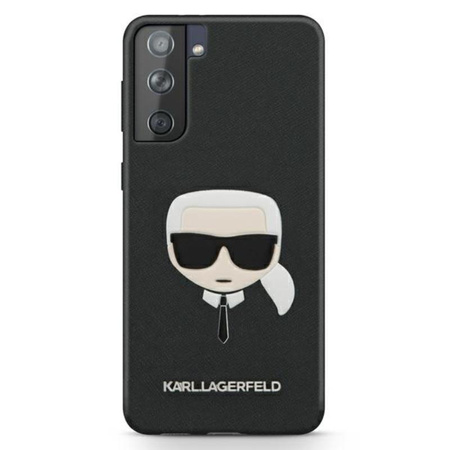Karl Lagerfeld Saffiano Ikonik Karl`s Head - Samsung Galaxy S21+ tok (fekete)