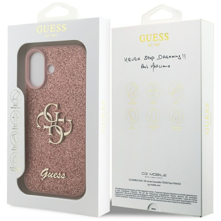 Guess Fixed Glitter Big 4G - Case iPhone 17 (pink)