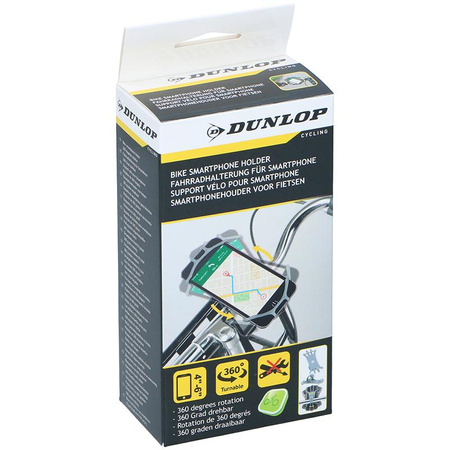 ROLLING BIKE HANDLE FOR TELEPHONE, ON HANDLEHOLDER, Black, 10-15cm, Dunlop