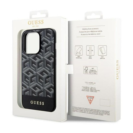 Guess GCube Stripes MagSafe - Case for iPhone 14 Pro Max (Black)
