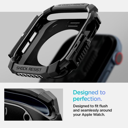 Spigen Rugged Armor - tok Apple Watch 10 46 mm-es órához (matt fekete)