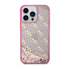 Guess Liquid Glitter Transculent 4G - Coque iPhone 14 Pro Max (Rose)