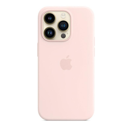 Apple szilikon tok - Szilikon tok MagSafe-rel iPhone 14 Pro készülékhez (kréta rózsaszín)