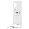 Karl Lagerfeld IML Choupette Head & Cord MagSafe - iPhone 16 Hülle (Transparent)