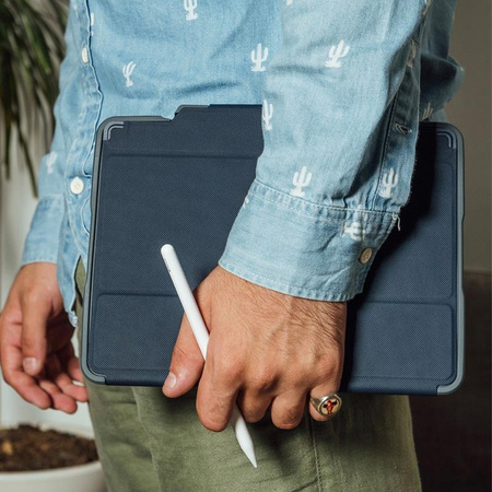 STM Dux Plus - Gepanzerte Tasche für iPad 11" (2025) / 10.9" (2022) MIL-STD-810G mit Apple Pencil Halterung (Schwarz)