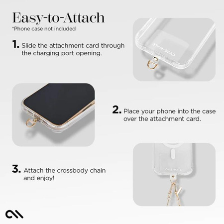 Case-Mate Telefon Crossbody Kette - Lanyard / Schulterkette für Telefon (Gold)