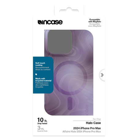 Incase Halo Case MagSafe - Coque pour iPhone 16 Pro Max (Oil Slick Lilac)