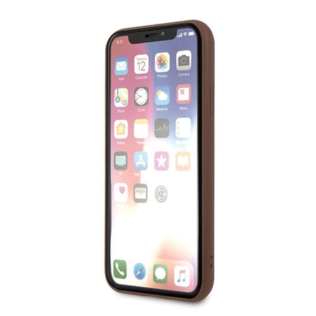 Guess 4G Bottom Stripe Collection - iPhone Xs / X Case (brown)