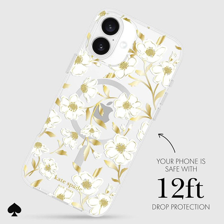 Kate Spade New York Protective Gems MagSafe - Case for iPhone 16 Plus (Sunshine Floral)
