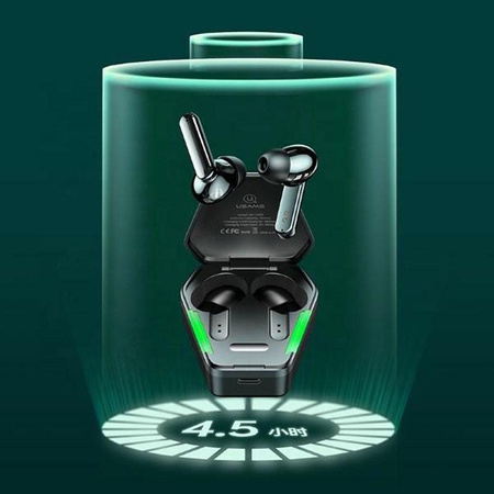 USAMS JY sorozat - Bluetooth 5.0 TWS fejhallgató + töltőtáska (fekete)