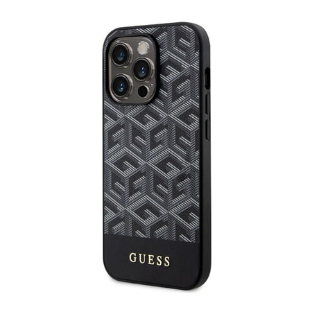 Guess GCube Stripes MagSafe - Case for iPhone 14 Pro (Black)