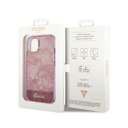 Guess Jungle Tasche - iPhone 14 Tasche (Rosa)