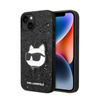 Karl Lagerfeld NFT Glitter Choupette Patch - Hülle für iPhone 14 Plus (Schwarz)