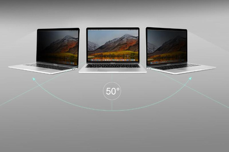 Moshi Umbra - MacBook Pro 14" (M3/M2/M1/2023-2021) képernyővédő fólia adatvédelmi szűrővel (fekete szegéllyel)