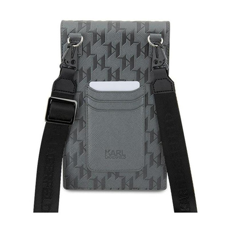 Karl Lagerfeld Saffiano Monogram Choupette - Torebka na telefon (srebrny)