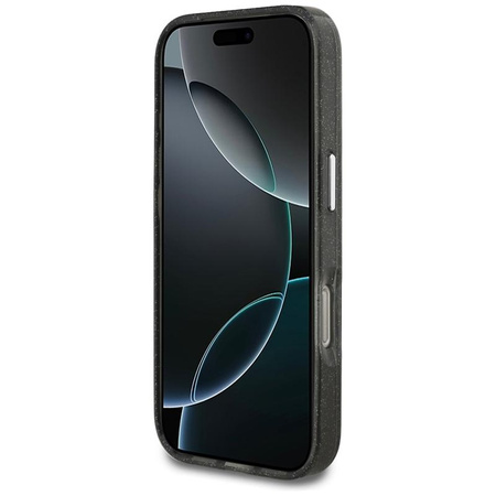 Karl Lagerfeld IML Glitter Karl & Choupette Heads Logo MagSafe - Hülle für iPhone 17 Pro (schwarz)