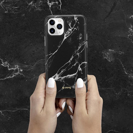 Crong márvány tok - iPhone 11 Pro tok (fekete)