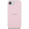 Guess Grained Ring MagSafe - tok iPhone 16e készülékhez (rózsaszín)