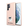Karl Lagerfeld Silikon Choupette - Samsung Galaxy S24 Ultra Tasche (rosa)