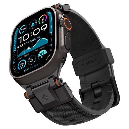 Spigen DuraPro Armor - szíj Apple Watch 44/45/46/49 mm-es órához (Black Edition)