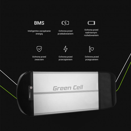 Green Cell - E-Bike battery with charger 36V 15Ah 540Wh Li-Ion 5.5x2.1mm