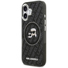 Karl Lagerfeld IML Glitter Karl & Choupette Heads Logo MagSafe - Case for iPhone 17 (black)