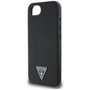 Guess Triangle Grainé MagSafe - étui pour iPhone 16e (noir)