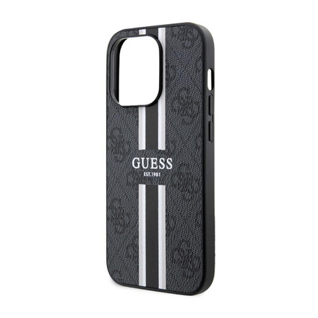 Guess 4G Printed Stripes MagSafe - Schutzhülle für iPhone 14 Pro Max (Schwarz)
