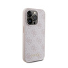 Guess 4G Metal Gold Logo - pouzdro pro iPhone 15 Pro (růžové)