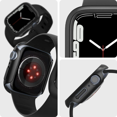 Spigen Thin Fit - tok Apple Watch 8 / Watch 7 45 mm-es órához (fekete)