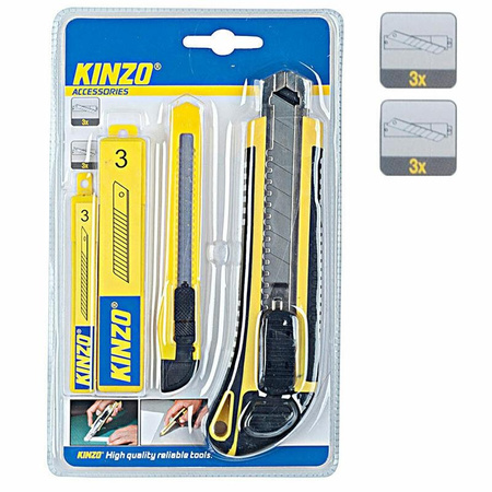 Kinzo - 2 darab letörhető késkészlet tartalék pengékkel