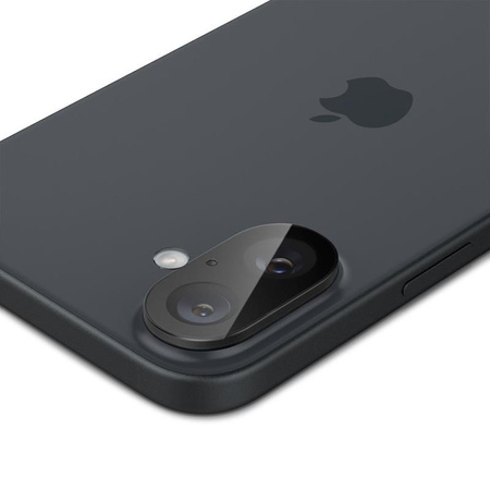 Spigen Optik GLAS.TR Camera Protector 2er-Pack - Objektivschutzglas für iPhone 16 / 16 Plus (2 Stück) (Schwarz)