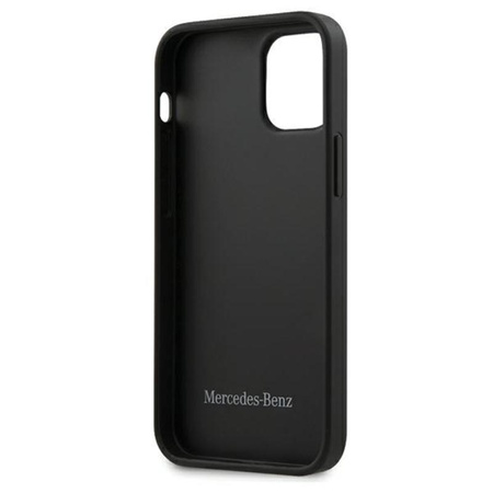 Mercedes Leather Wave Line - iPhone 12 mini case (black)