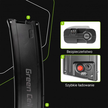 Green Cell - 7,8Ah (281Wh) baterie pro 36V elektrokolo E-Bike