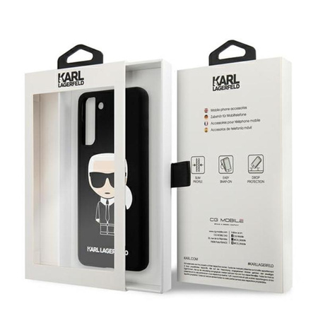 Pouzdro Karl Lagerfeld Fullbody Silicone Iconic - Samsung Galaxy S21 (černé)