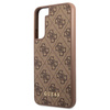 Guess 4G Metal Gold Logo  - Case for Samsung Galaxy S22 (Brown)