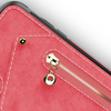Zizo Nebula Wallet Case - kožené pouzdro na iPhone X s kapsami na karty + pouzdro na zip + 9H sklo na displej (růžová/černá)