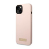 Guess Silikon Logo Platte MagSafe - iPhone 14 Plus Tasche (rosa)
