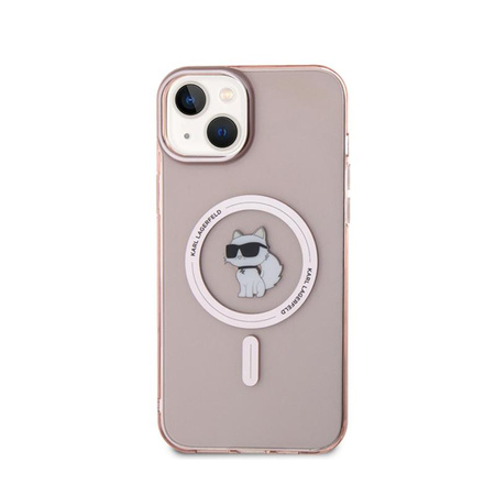 Karl Lagerfeld IML Choupette MagSafe - pouzdro pro iPhone 15 Plus (růžové)