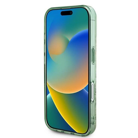 Guess IML Blume & Tonal Kreis MagSafe - iPhone 16 Fall (grün)