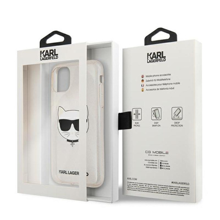 Karl Lagerfeld Choupette Head Glitter - iPhone 11 Hülle (Gold)