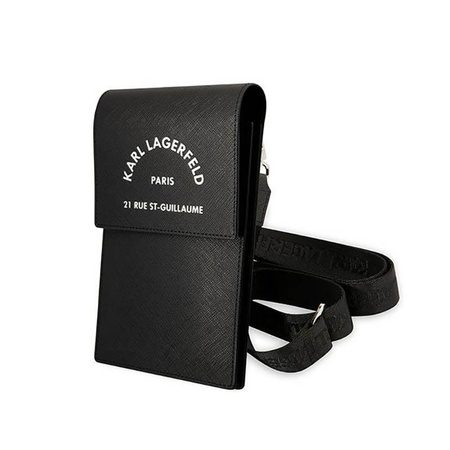 Karl Lagerfeld Embossed RSG Wallet Phone Bag - taška na chytrý telefon a příslušenství (černá)
