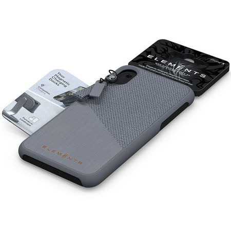 Nordic Elements Original Hel - Fa tok iPhone Xs Max készülékhez (középszürke)