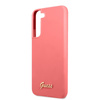 Guess Silikon Skript Metall Logo - Samsung Galaxy S22+ Hülle (fuchsia)