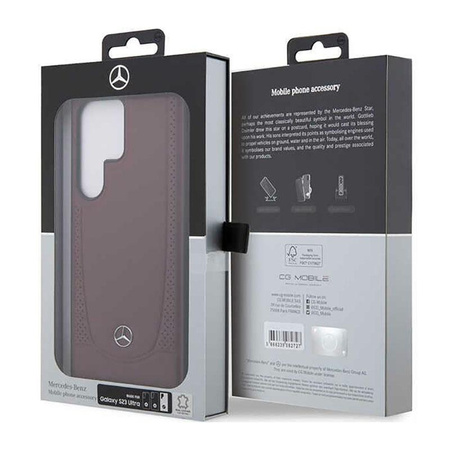 Mercedes Leather Urban Line - Étui Samsung Galaxy S23 Ultra (rouge)