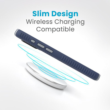 Speck Presidio2 Grip - iPhone 15 Pro Tasche (Küstenblau / Staubgrau / Weiß)
